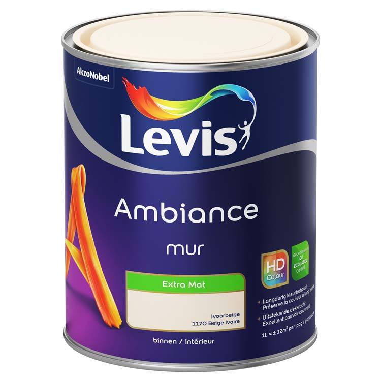 Levis Ambiance peinture murale extra mat 1l beige ivoire