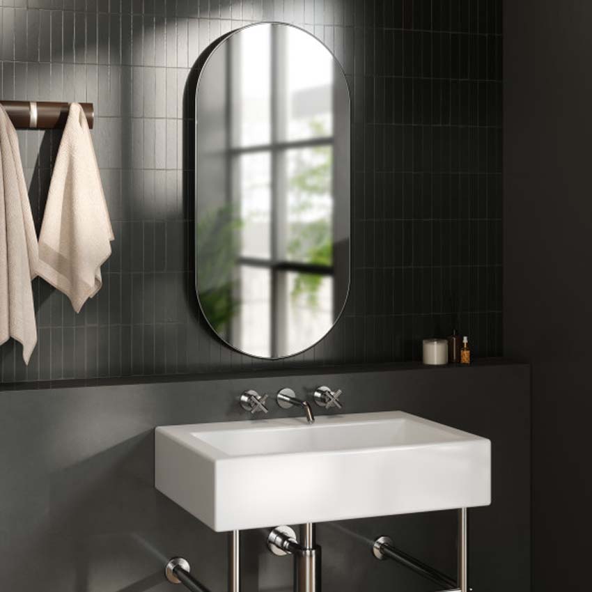 Spiegel Umbra Hubba titanium 45x4x91cm