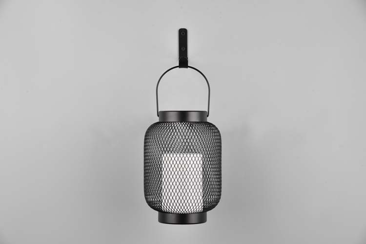 Lampe murale extérieur noir solar IP44 Hauteur 20 cm