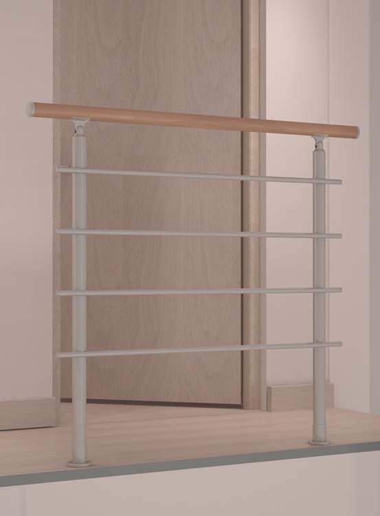 Borstwering aluminium type B Bamberg 120cm