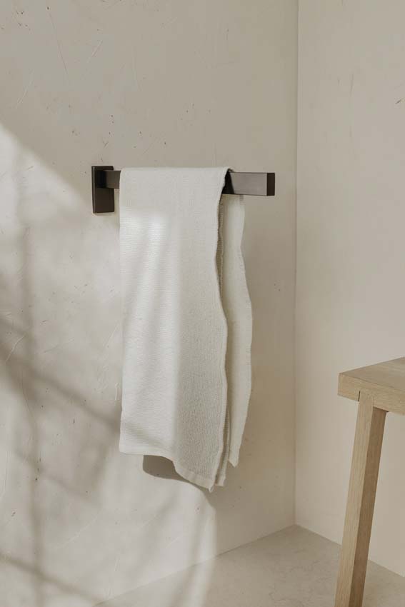 Handdoekhouder Zack Linea 1 stang grafiet 42 cm