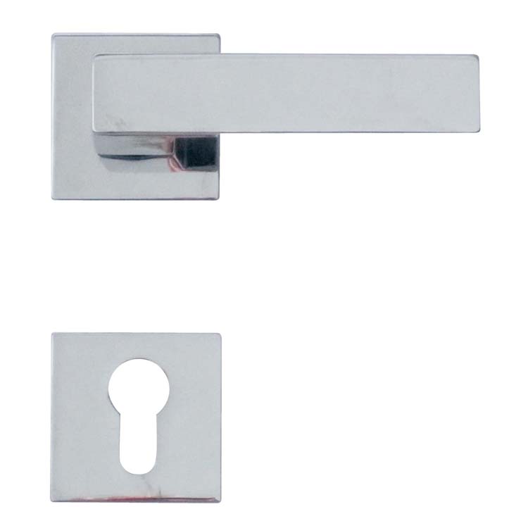 Poignée de porte todi chrome rosace cylindre