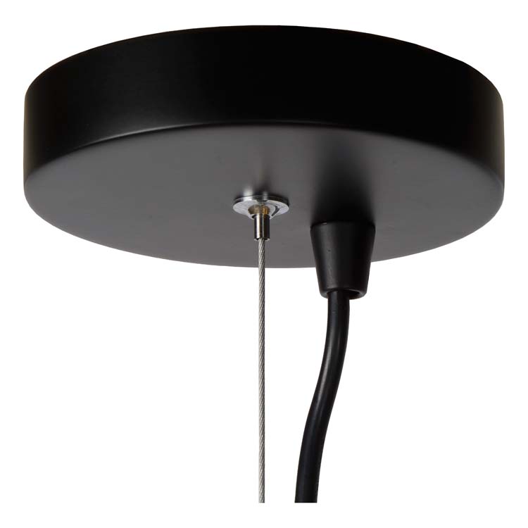 Hanglamp zwart 6 licht excl lamp LED mogelijk E27