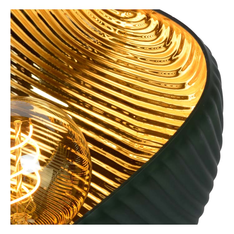 Lampe de table vert/or h26cm excl lampe LED possible