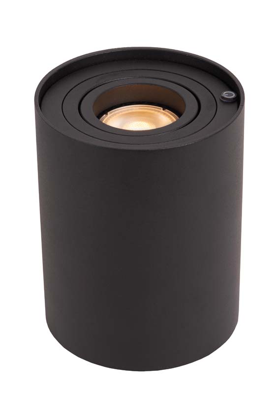 Lampe de table - Ø9,6cm - LED à 3 dimmable - GU10 - 1x5W 2700K - Noir