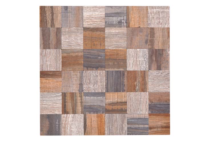 Mosaïque mix aspect bois grise/beige 30,5 x 30,5
