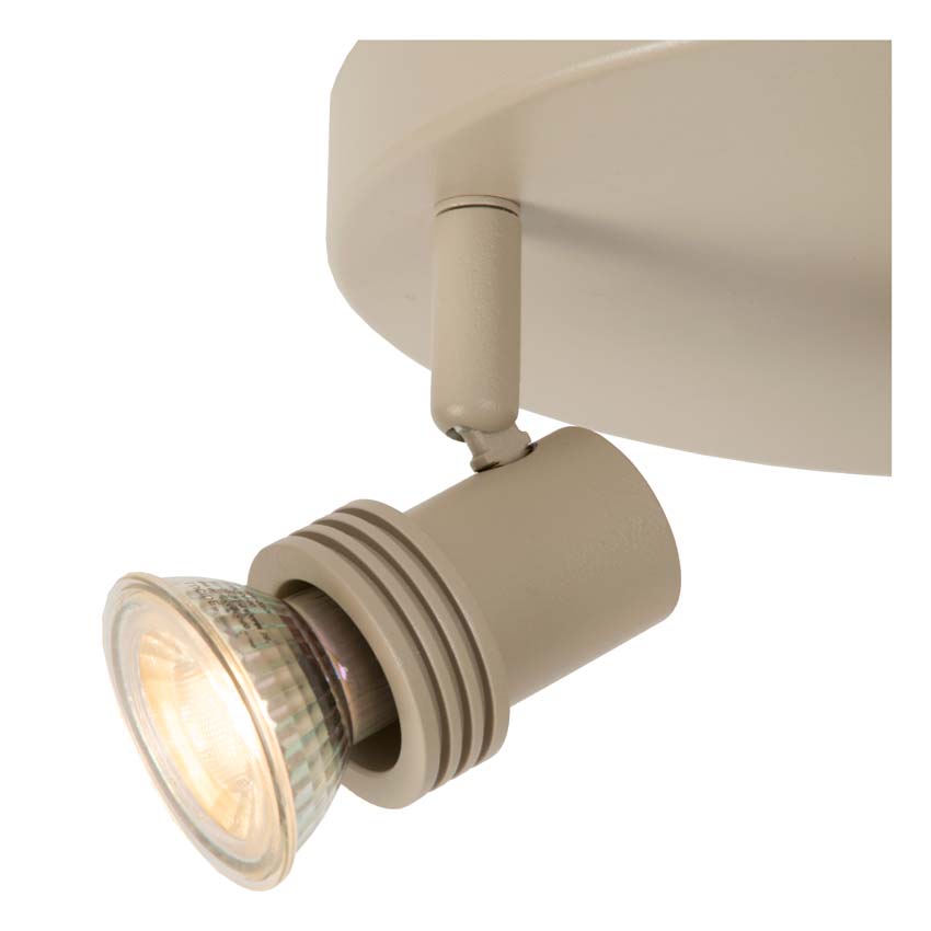 Lucide Kianti - Spot de plafond - Ø15cm - 2xGU10 - Taupe