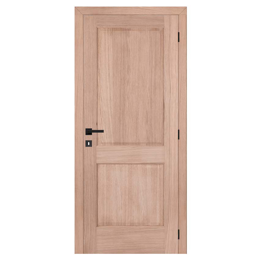 Porte intérieure complète Chambord placage chêne 201,5x93cm âme tubulaire réversible + châssis 40cm