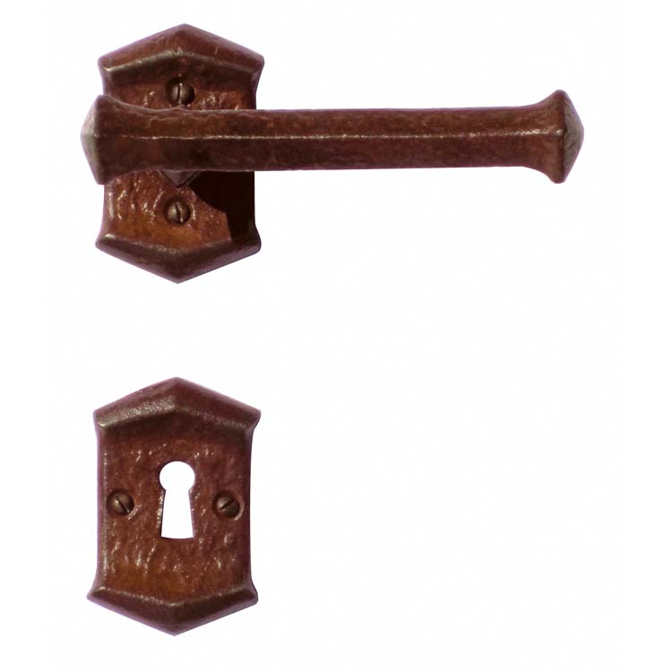 Deurkruk pro monza roest baardrozet