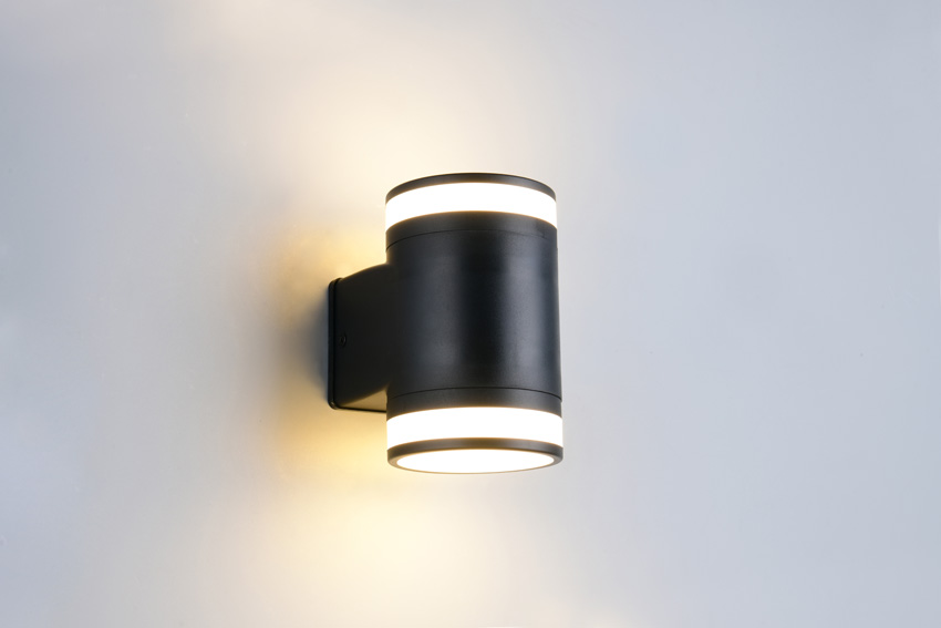 Wandlamp - mat zwart - 9,5x14x12cm - GX53 - 2x10W - 4000K