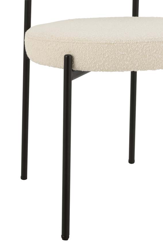 Chaise Boucle blanche 51x52x77cm