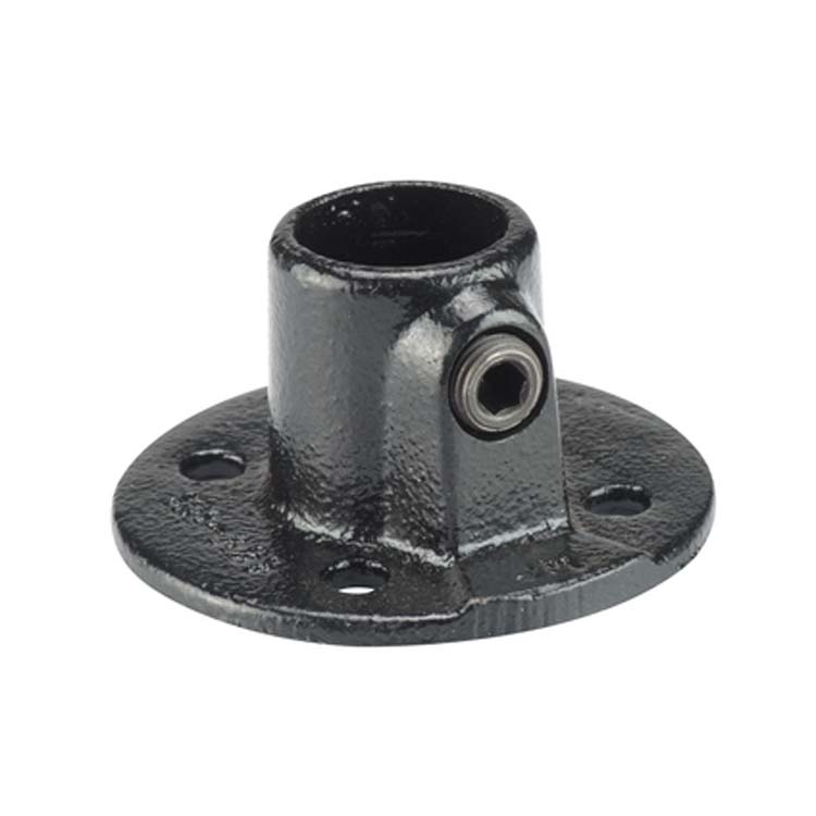 Raccord noir dia 28mm plaque de base ronde