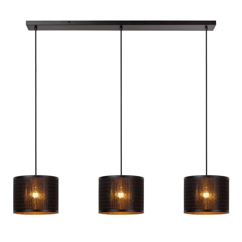 Lucide Essential Tagalog - Hanglamp - Ø40cm - 3xE27 - Zwart