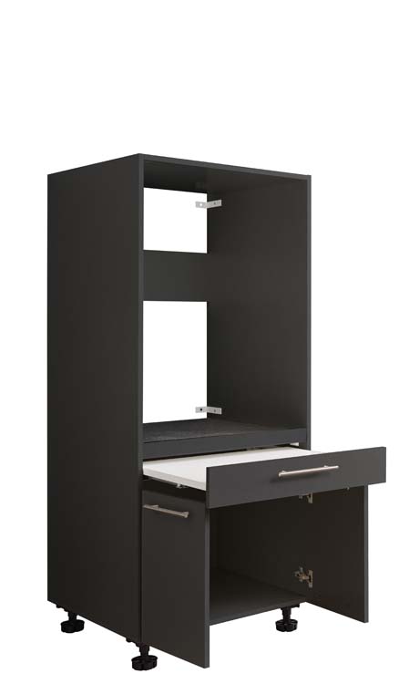 Wasmachine kast Decowash - voor 1 toestel - antraciet - 67,5x162x67,5cm