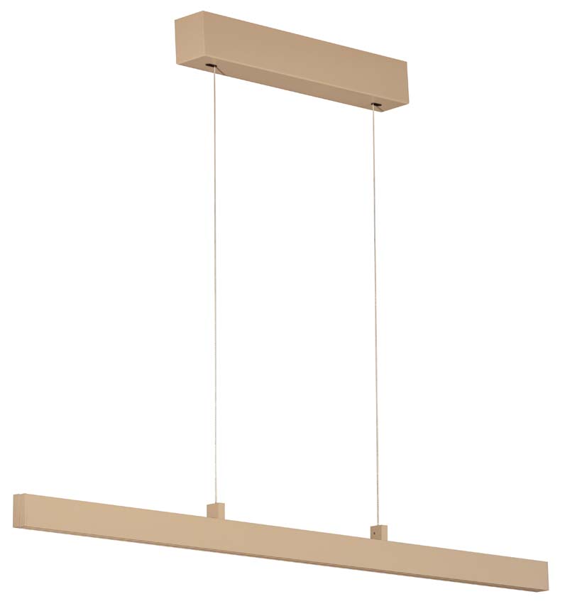 Hanglamp Easy Lift - Zand - 110-140cm - Dimbaar - 2x15W - 3000K - met afstandsbediening