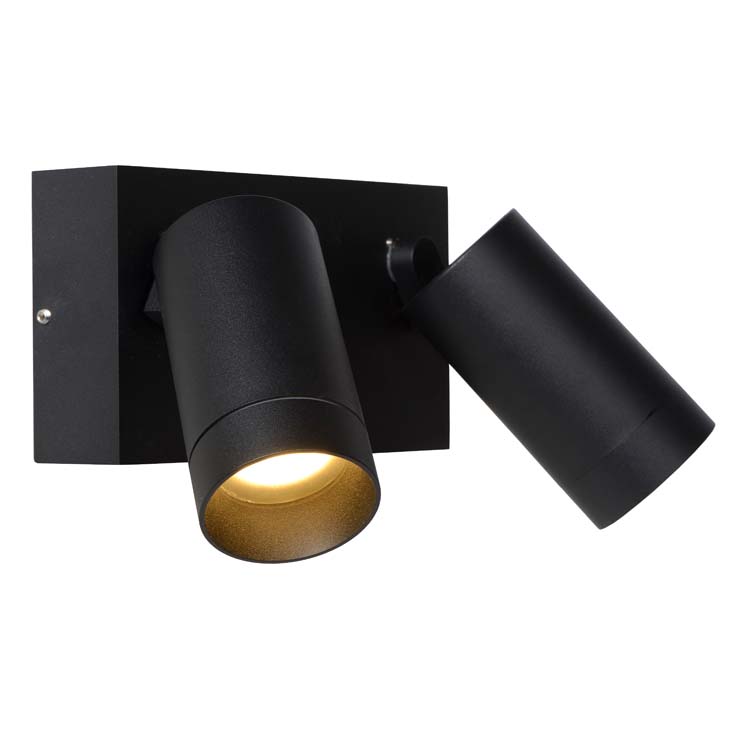 TAYLOR Wandspot 2xGU10/50W IP44  Zwart