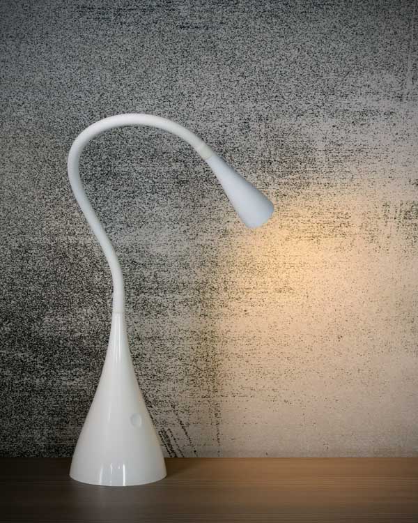 Lucide ZOZY - Bureaulamp - Ø 20 cm - LED Dimb. - 1x3W 3000K - Wit