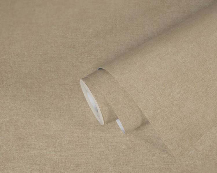 Vinyle sur papier peint intissé lin beige 0,53x10m