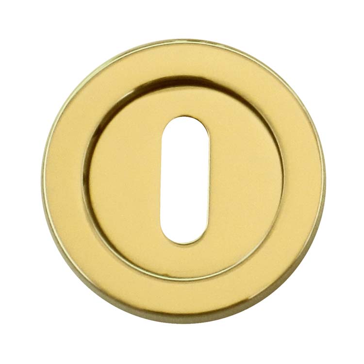 Entrée de clé pro rond rosace tournante cuivre