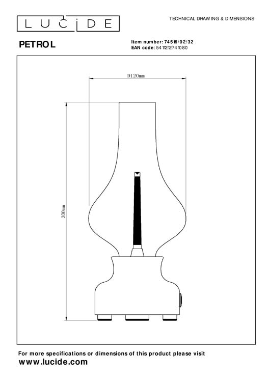 Lucide JASON - Oplaadbare Tafellamp - Accu/Batterij - LED Dimb. - 1x2W 3000K - 3 StepDim - Rood