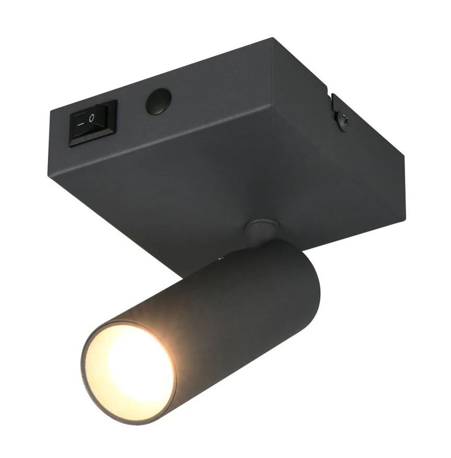 Opbouwspot - antraciet - 10x11,5x15cm - dimbaar - 1xGU10 max. 5W
