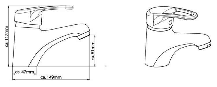 Robinet de lavabo Brenda chrome