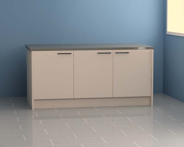 Keukeneiland Premium 2 vlak 189cm - voorgemonteerd