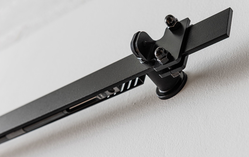 Complete enkele schilder schuifdeur Titus 93x211,5cm + rail antiek zwart