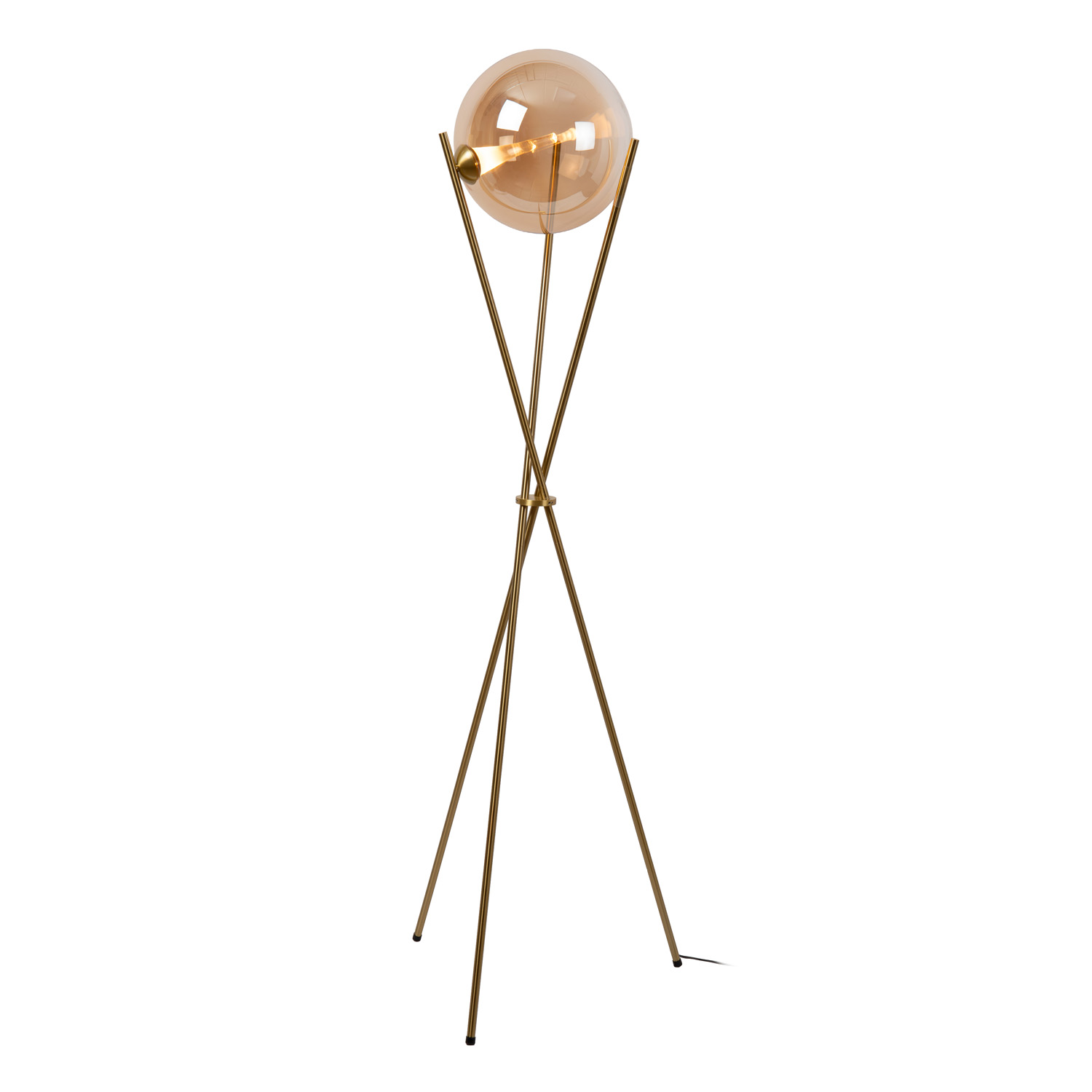 Lucide Premium Gisela - Staande lamp - amber - Ø56cm - dimbaar - LED - 1x12,2W - 2700K