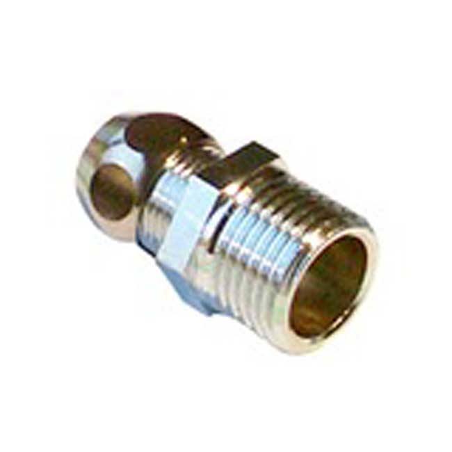 Raccordement droit 3/8Mx10 chrome