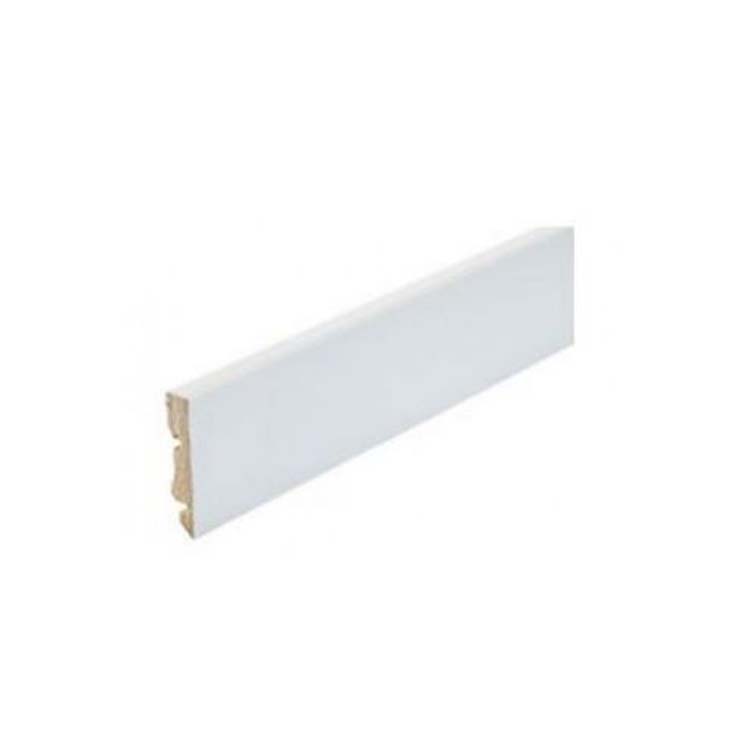 Plinthe MDF blanc résistant à l'eau h57xd10xl2400mm