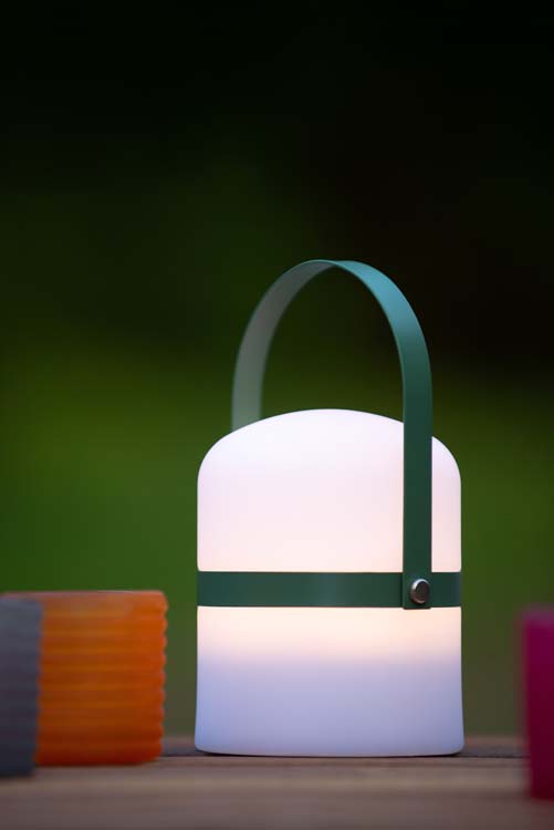 Lampe de table Extérieur - Ø 10 cm - LED Dim. - 1x0,3W 3200K - IP44 - 3 StepDim- Blanc Vert