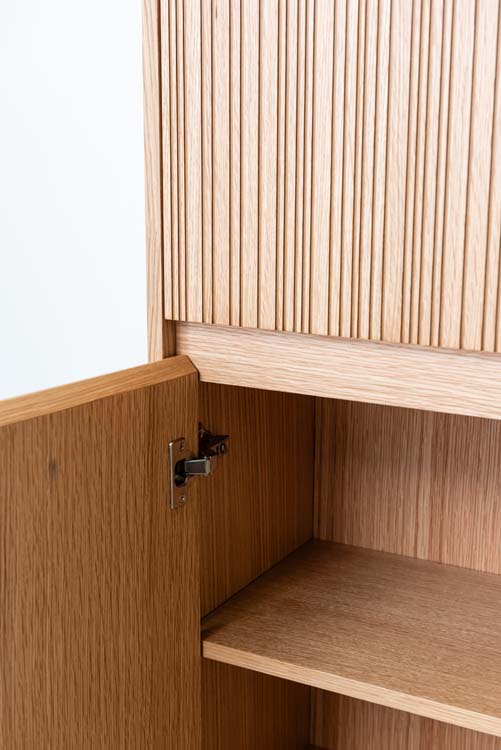 Kolomkast Warren afrormosia hangend 170x40x35cm