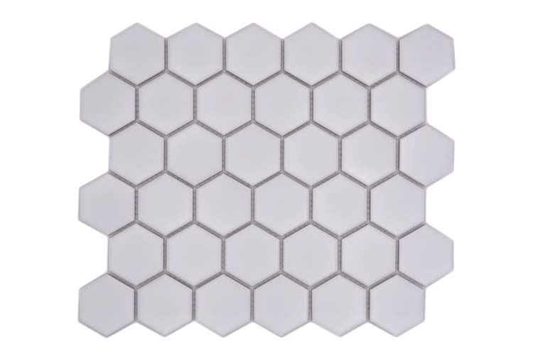 Mosaïque Hexagon blanc mat 32,5x28,1cm