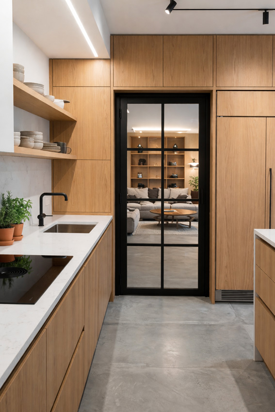 Complete deur 73cm steel look feeling 8R helder glas 201.5cm