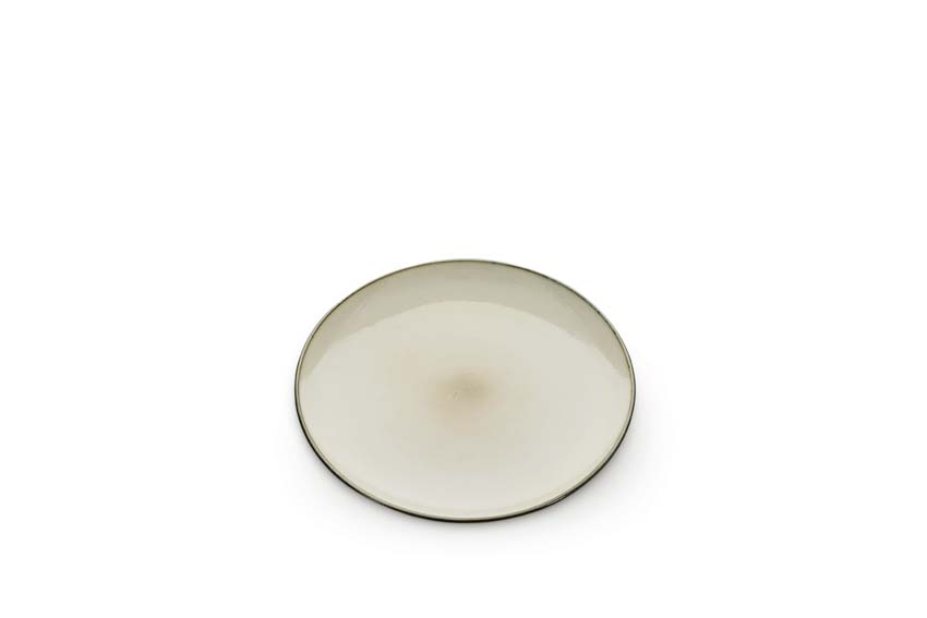 Assiette plate Salt & Pepper Meridian en faïence beige Ø26x3cm