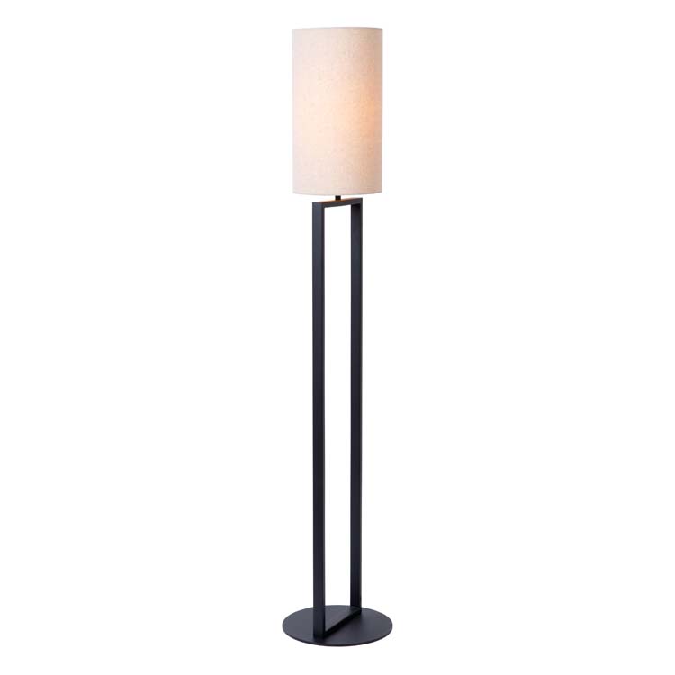 Lucide HERMAN - Vloerlamp - Ø 26 cm - 1xE27 - Beige