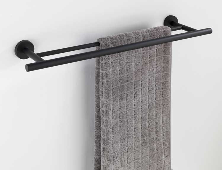 Barre de serviette Wenko Bosio Duo 60cm noir