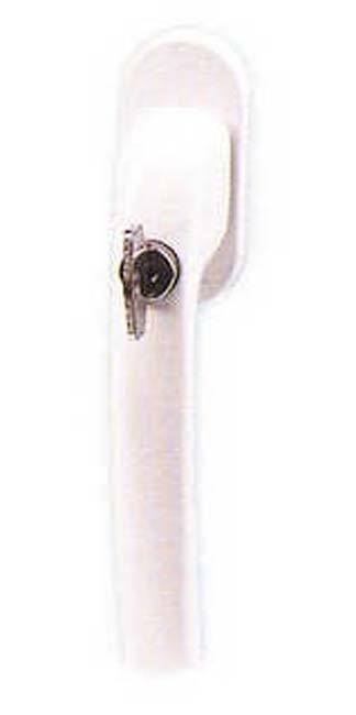 Poignee de chassis blanc avec cylindre + tige 40mm
