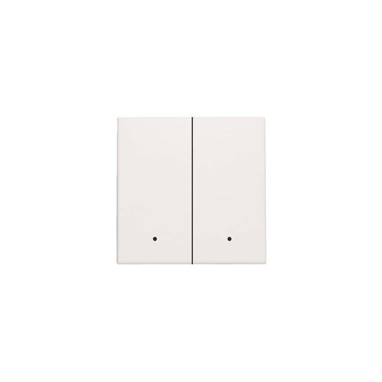 Niko Home Control set de finition avec lentille pour interrupteur double ou bouton-poussoir white