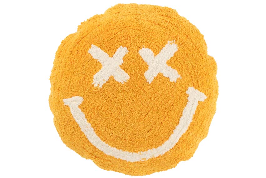 Coussin Smiley orange 45x45cm