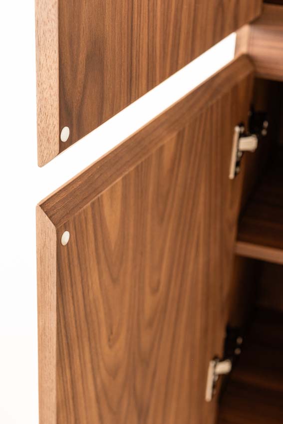 Armoire colonne Falco noyer suspendue 170x40x35cm