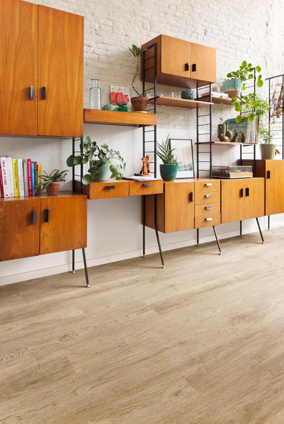 Vinyl sol clic rigid planche chêne nature toulouse 3.8 mm