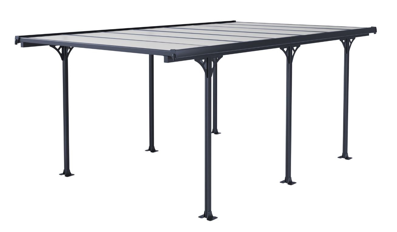 Carport métal gris foncé Mexique 502x313cm