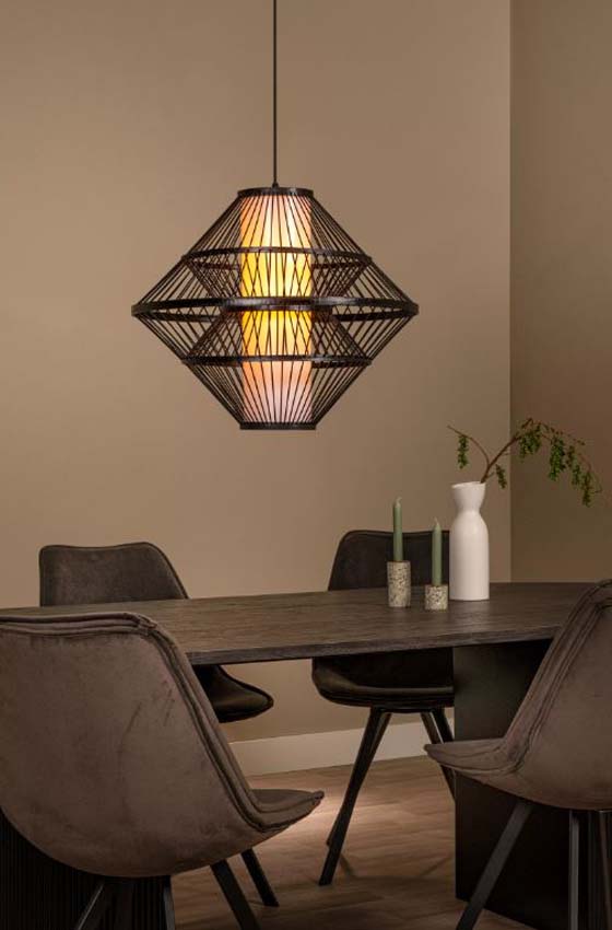 Lucide Essential Pasquino - Suspension - Ø60cm - 1xE27 - Noir