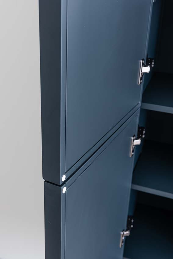 Meuble de salle de bains Fara anthracite sur pied avec lavabo double effet marbre carrara 140cm