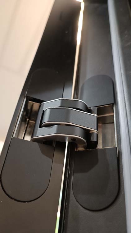 Complete binnendeur Invisible Flat zwart 201,5x83cm tubespaan omkeerbaar + deurkast 20cm