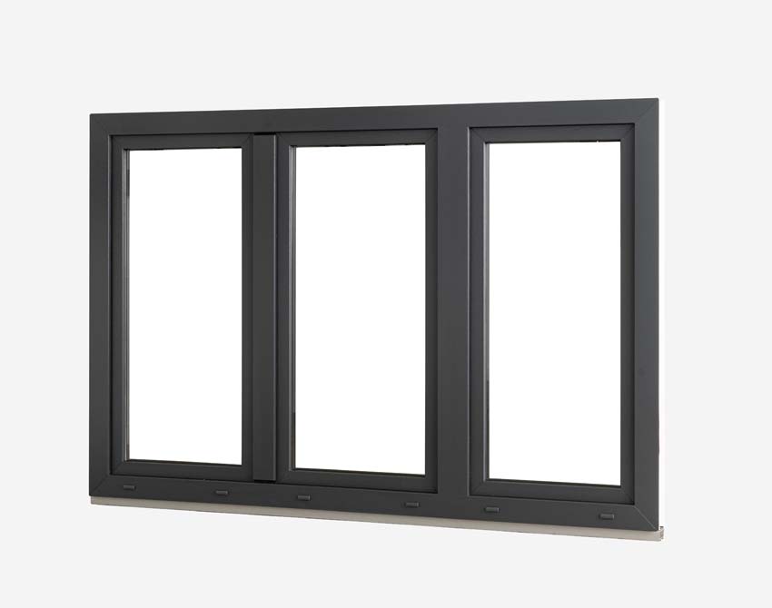3-VL draaikiepraam pvc Deceuninck Elegant antra/wit B1800xH1200 mm