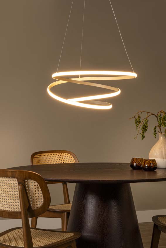Lucide Essential Espiral - Suspension - LED dimmable - CCT - 1x40W 2700K/4000K - Taupe