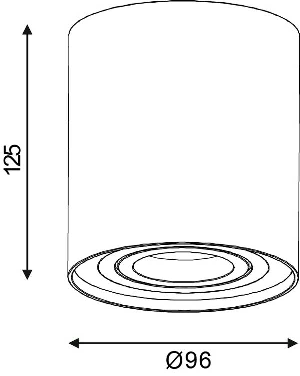 Lucide TUBE - Plafondspot - Ø 9,6 cm - GU10 - Mat chroom